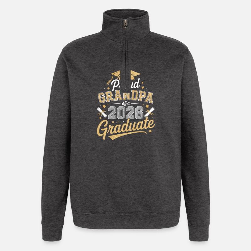 Stolzer Opa 2026 Absolvent - Quarter-Zip-Sweatshirt - Anthrazit
