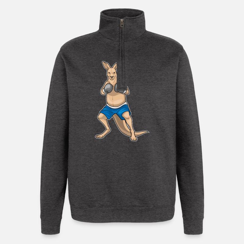 Känguru Boxer Boxhandschuhe Boxen - Quarter-Zip-Sweatshirt - Anthrazit