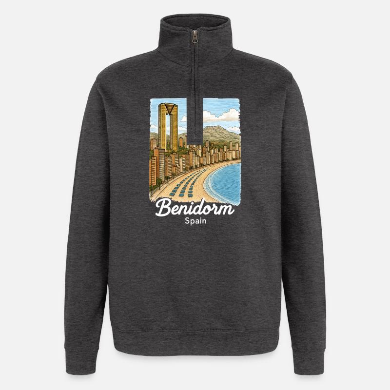 Benidorm Spanien - Quarter-Zip-Sweatshirt - Anthrazit
