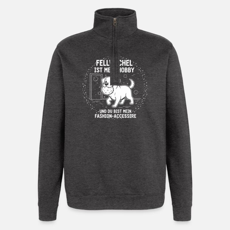 La mue est mon passe-temps - Sweat à zip 1/4 - charbon