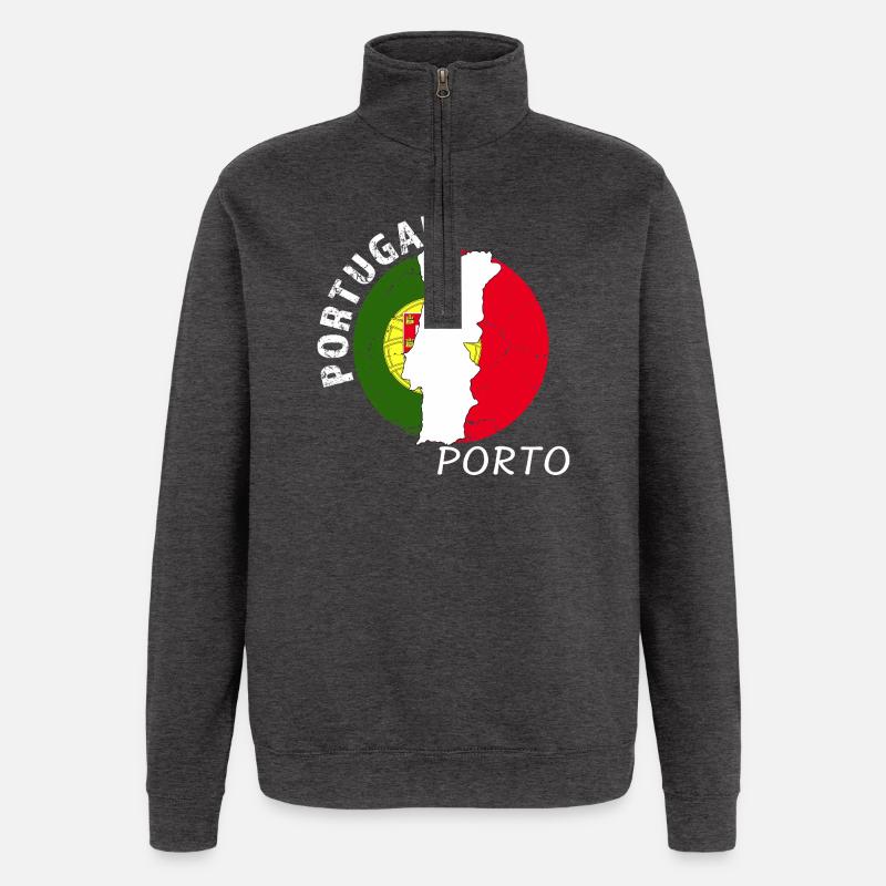 Affranchissement - Sweat à zip 1/4 - charbon