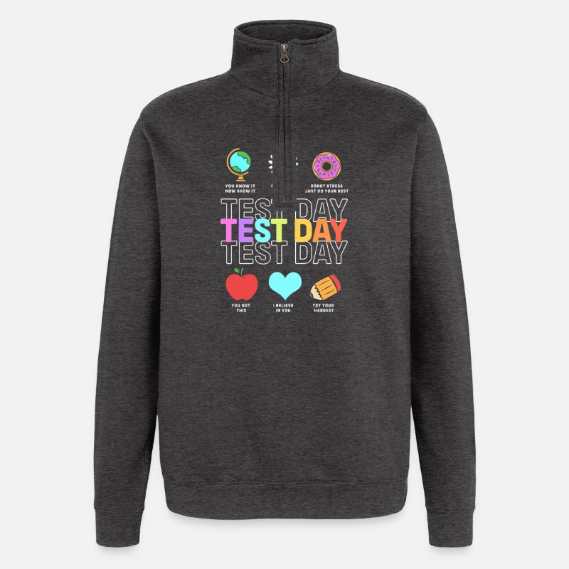 Lehrer Prüfung - Quarter-Zip-Sweatshirt - Anthrazit