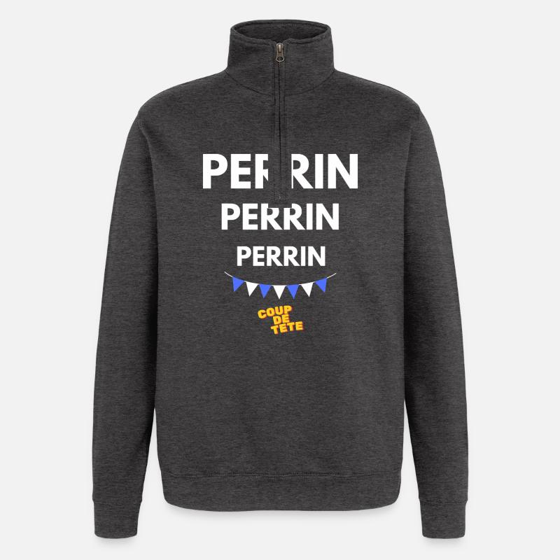 PERRIN, PERRIN, PERRIN - Coup de Tête - Quarter-Zip-Sweatshirt - Anthrazit