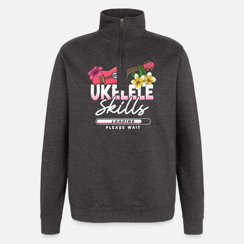 Ukulélé hawaïen ukélé ukulélé - Sweat à zip 1/4 - charbon