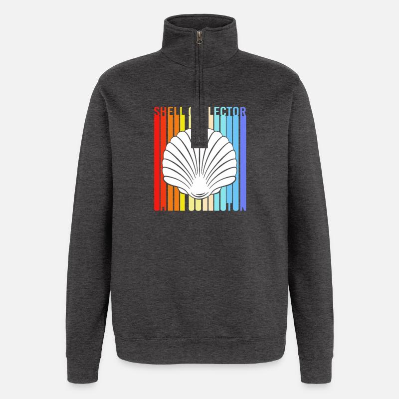 Shell Shell Collector - Quarter-Zip Sweatshirt - charcoal grey