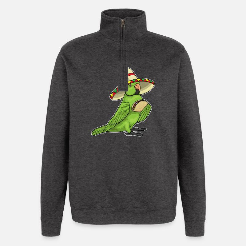 Papagei Taco - Quarter-Zip-Sweatshirt - Anthrazit