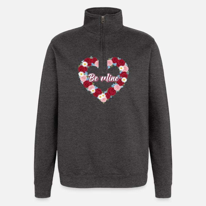 Coeur de Roses Be Mine - Sweat à zip 1/4 - charbon