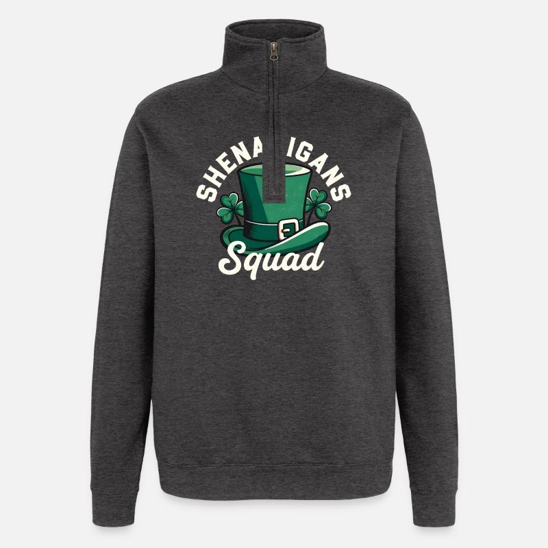 Shenanigans Squad Leprechaun-Hut - Quarter-Zip-Sweatshirt - Anthrazit