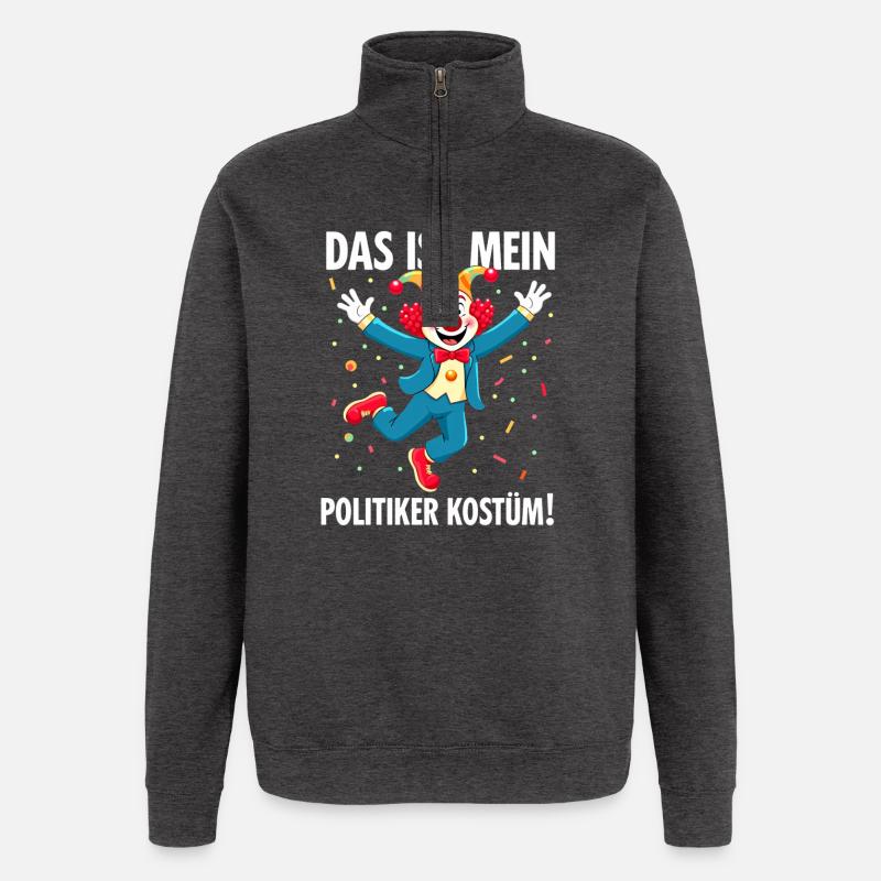 Carnaval costumé Politicien Carnaval - Sweat à zip 1/4 - charbon