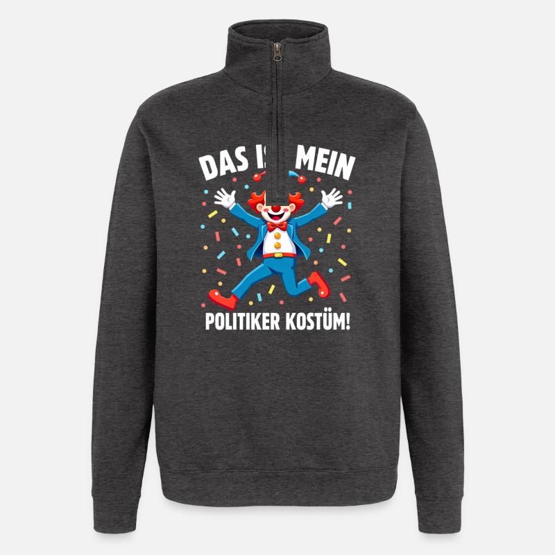 Carnaval costumé Politicien Carnaval - Sweat à zip 1/4 - charbon