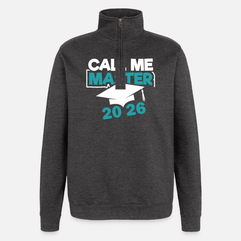 Master 2026 Diplôme - Sweat à zip 1/4 - charbon