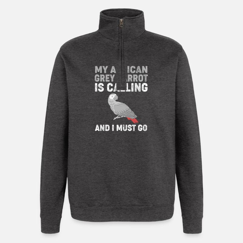 Perroquet gris Perroquet gris - Sweat à zip 1/4 - charbon