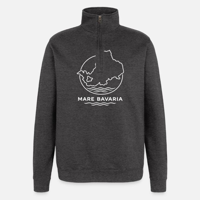 Mer de Bavière - Mare Bavière - Sweat à zip 1/4 - charbon
