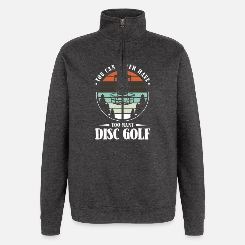 Disc Golf Gifts Disc Golf - Quarter-Zip Sweatshirt - charcoal grey