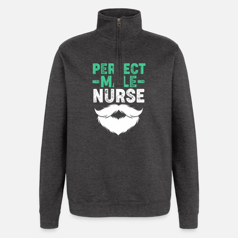 Pfleger Krankenhaus Krankenpfleger Geschenk - Quarter-Zip-Sweatshirt - Anthrazit