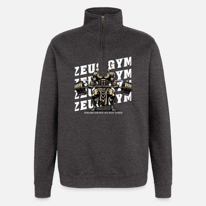 Zeus - Gym - Quarter-Zip-Sweatshirt - Anthrazit