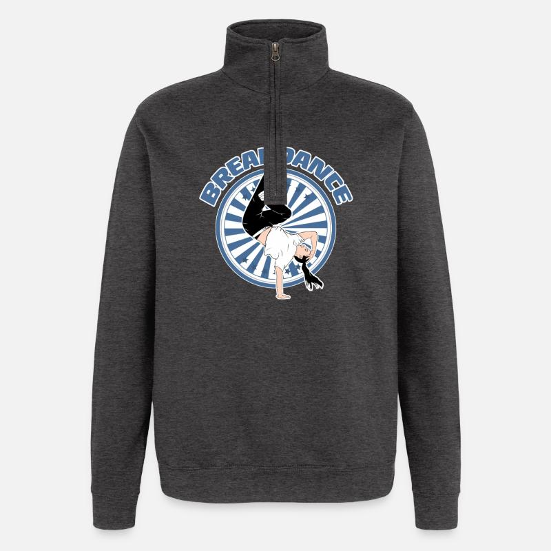 Breakdance  - Quarter-Zip-Sweatshirt - Anthrazit