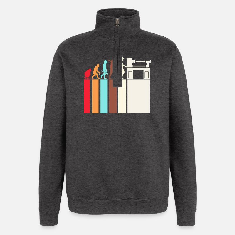 Locksmith Mechanic CNC Mechanical Engineering - Quarter-Zip Sweatshirt - charcoal grey