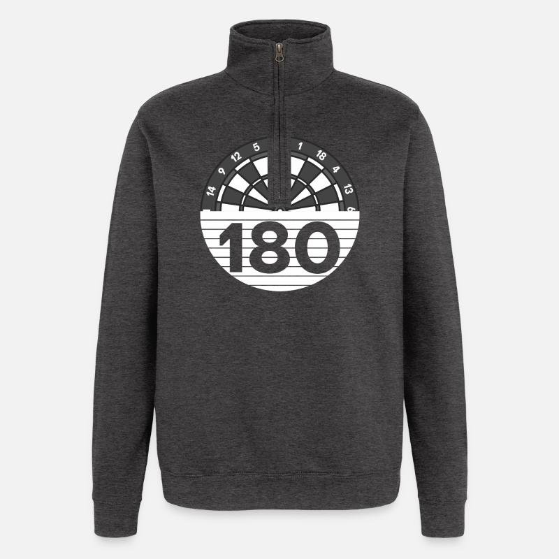 Cent quatre-vingts points - Sweat à zip 1/4 - charbon