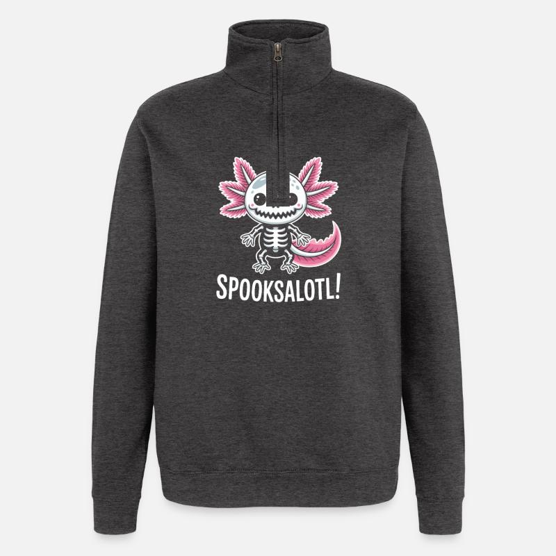 Dragon Squelette de Spooksalot - Sweat à zip 1/4 - charbon