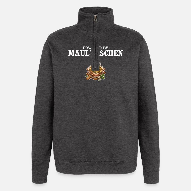 Propulsé par Maultaschen – Schwabe Gift - Sweat à zip 1/4 - charbon