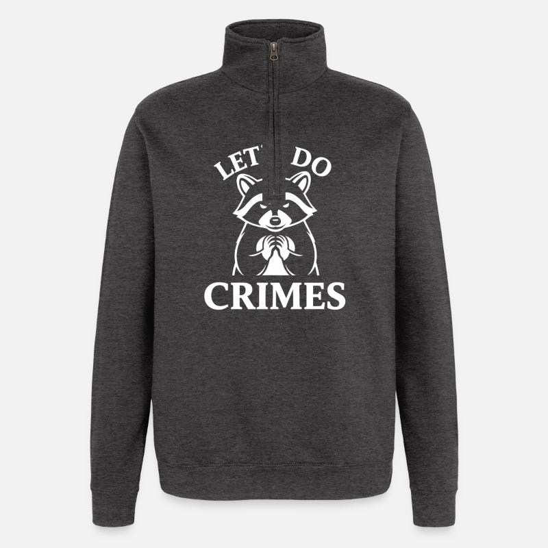 Logo du raton laveur - Sweat à zip 1/4 - charbon