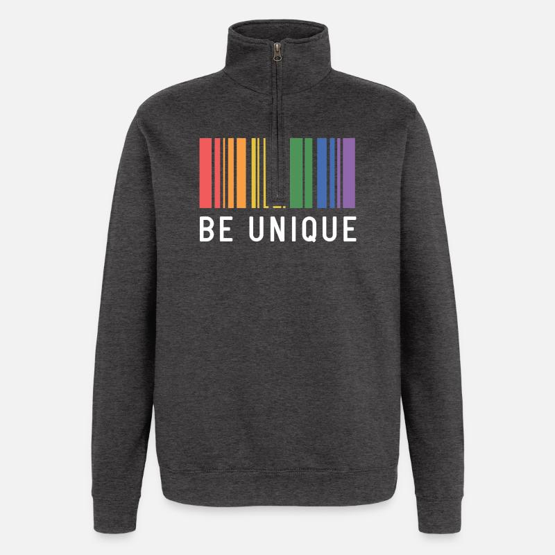 LGBT-Pride-Monat – Sei einzigartig - Quarter-Zip-Sweatshirt - Anthrazit