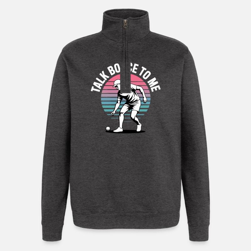 Boccia King Passion de Précision - Sweat à zip 1/4 - charbon