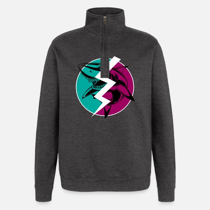 Elektrischer Split Shark - Quarter-Zip-Sweatshirt - Anthrazit