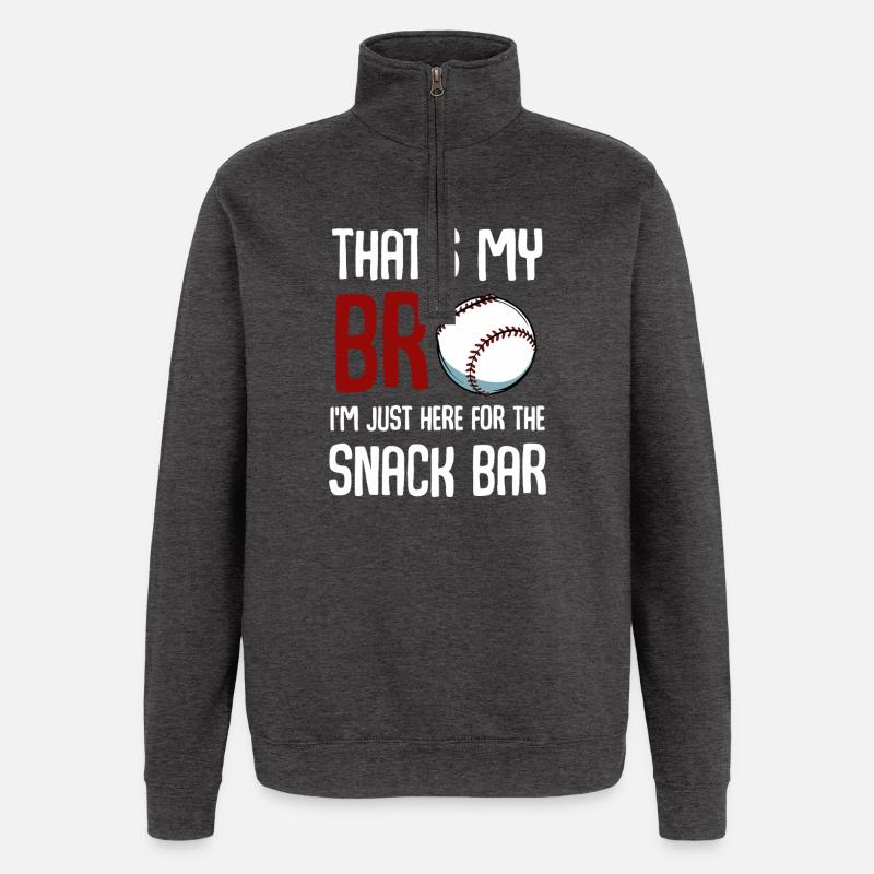 Baseball Snack Bar Tee - Quarter-Zip Sweatshirt - charcoal grey