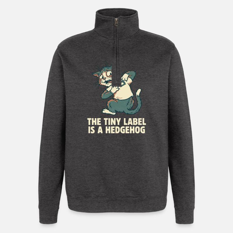 Problèmes sensoriels - L’étiquette grattante - Sweat à zip 1/4 - charbon