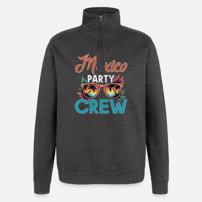 Mexiko Crew - Quarter-Zip-Sweatshirt - Anthrazit