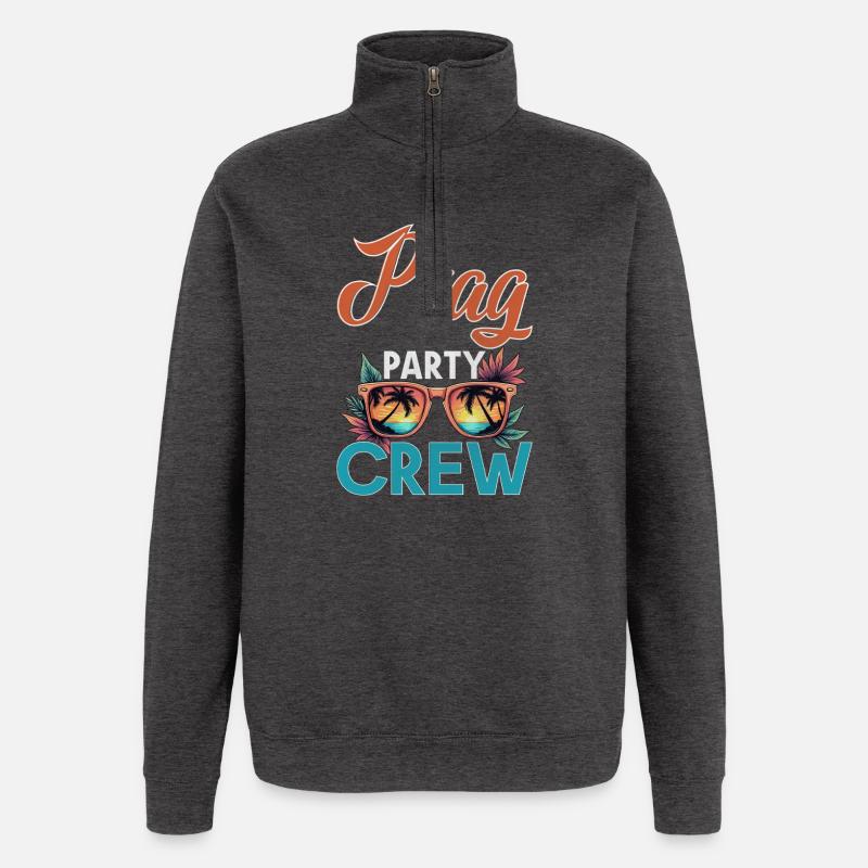 Équipage Prague - Sweat à zip 1/4 - charbon