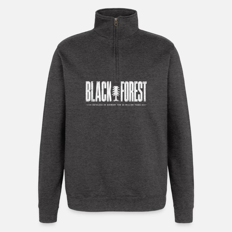 black forest - Quarter-Zip Sweatshirt - charcoal grey