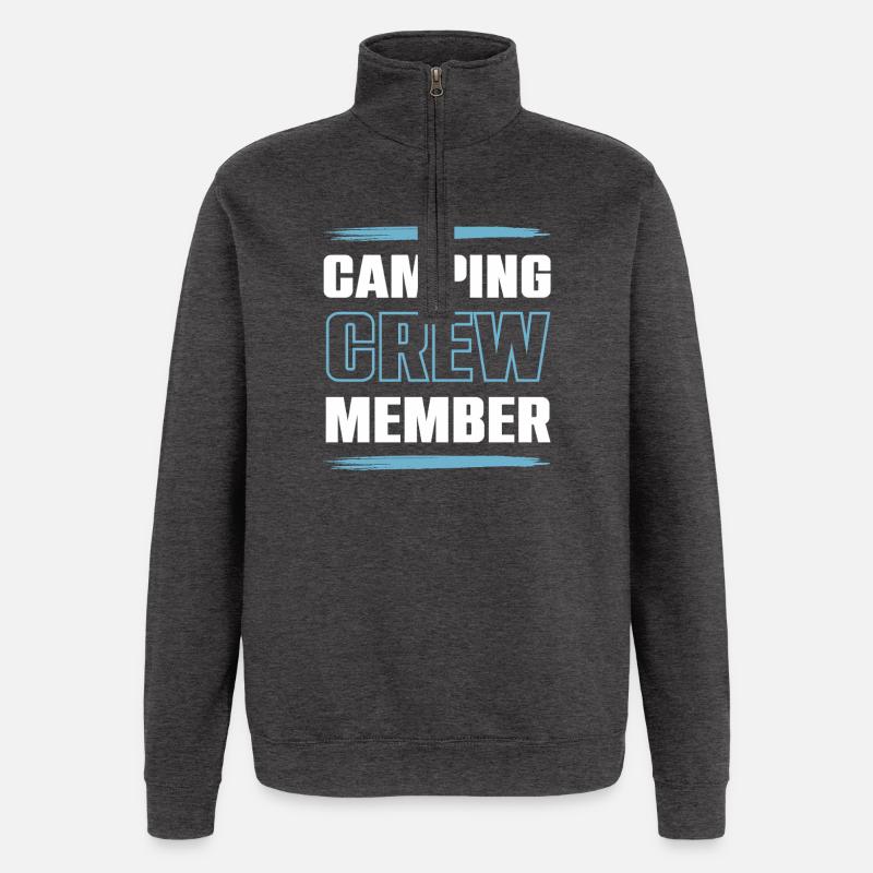 Camping Crew - Quarter-Zip Sweatshirt - charcoal grey