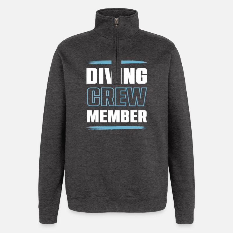 Drinking Crew - Quarter-Zip Sweatshirt - charcoal grey