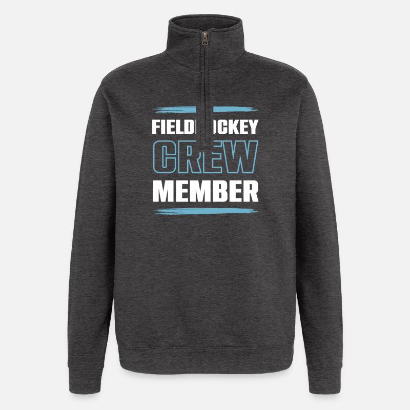 Équipe de hockey sur gazon - Sweat à zip 1/4 - charbon
