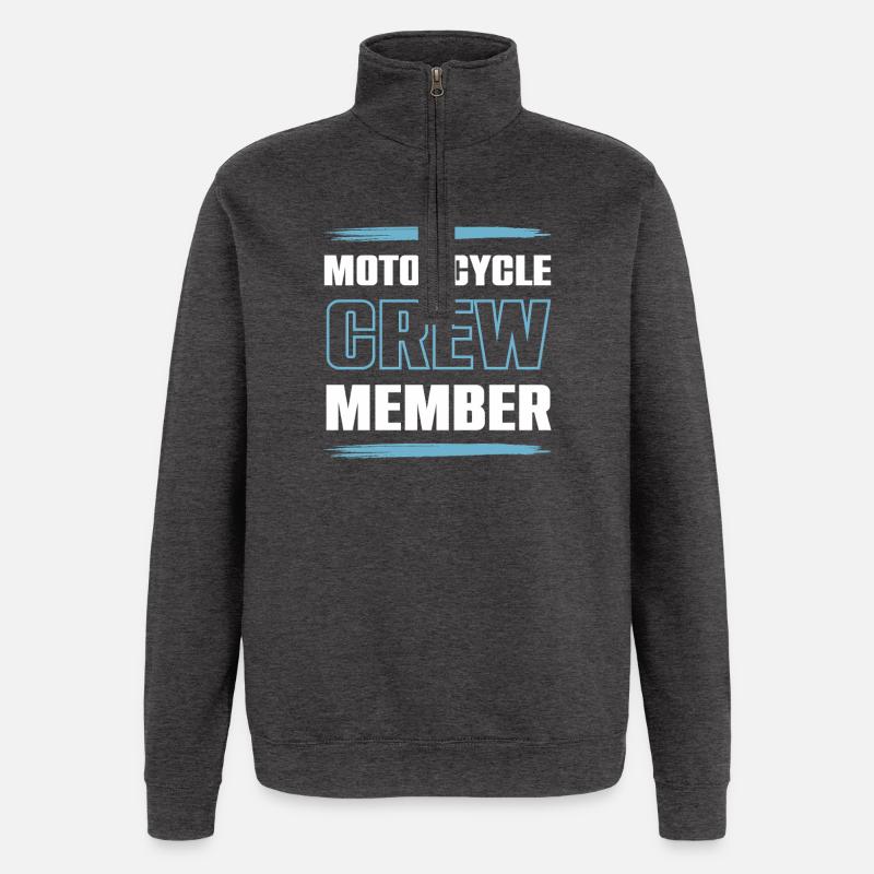 Équipe moto - Sweat à zip 1/4 - charbon