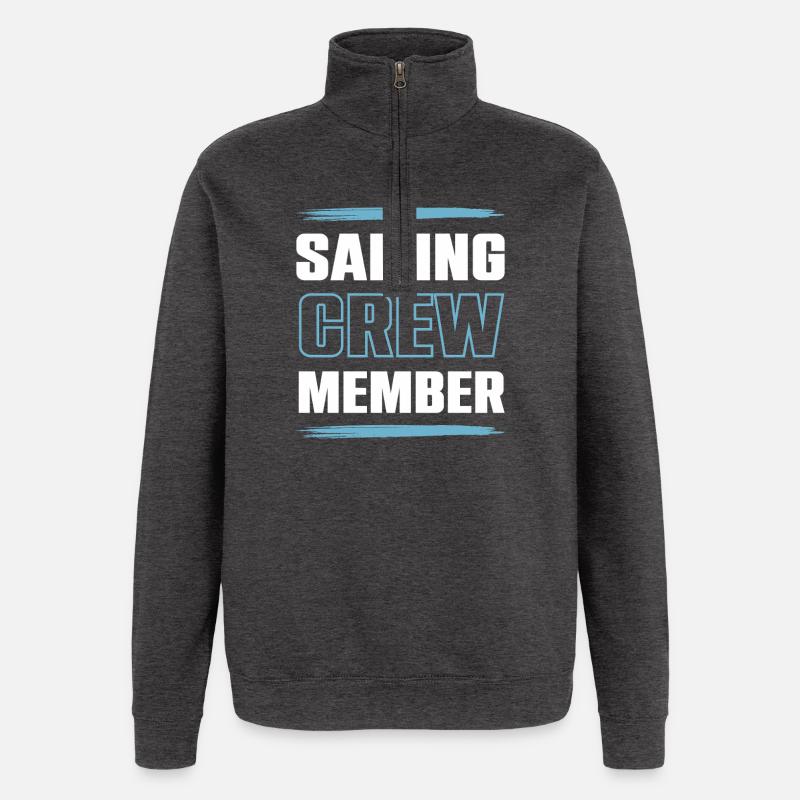 Sailing Crew - Quarter-Zip-Sweatshirt - Anthrazit