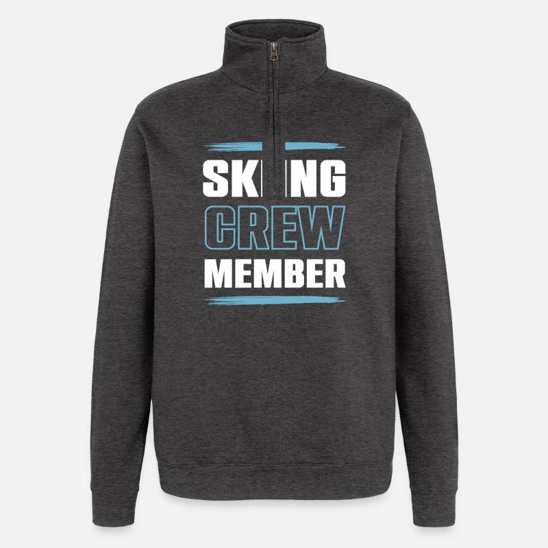 Équipe de ski - Sweat à zip 1/4 - charbon