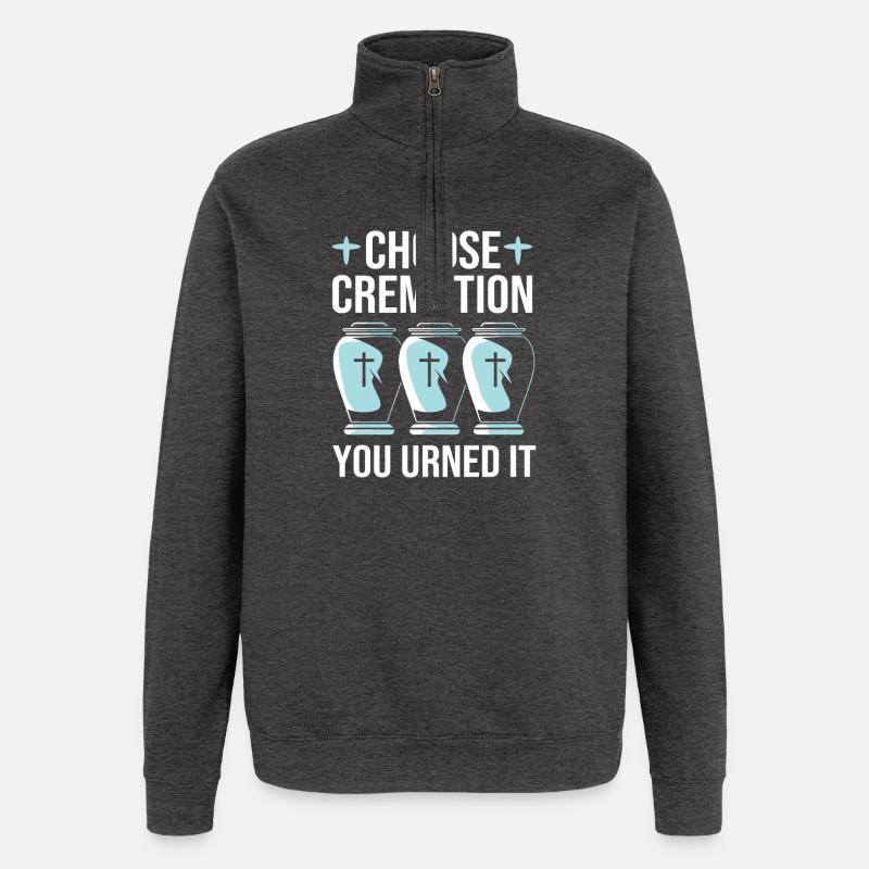Entrepreneur funéraire - Sweat à zip 1/4 - charbon