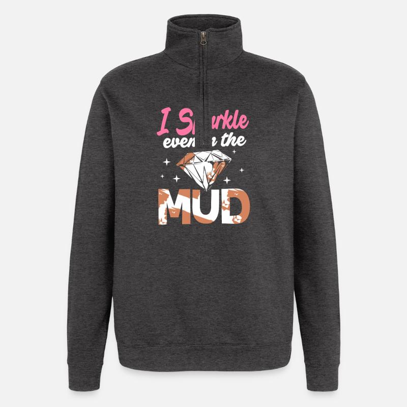 Quad - Quarter-Zip-Sweatshirt - Anthrazit