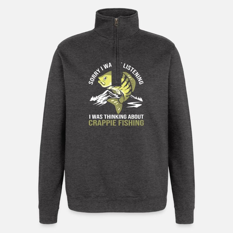Crappie Fisch Barsch Sonnenbarsch - Quarter-Zip-Sweatshirt - Anthrazit