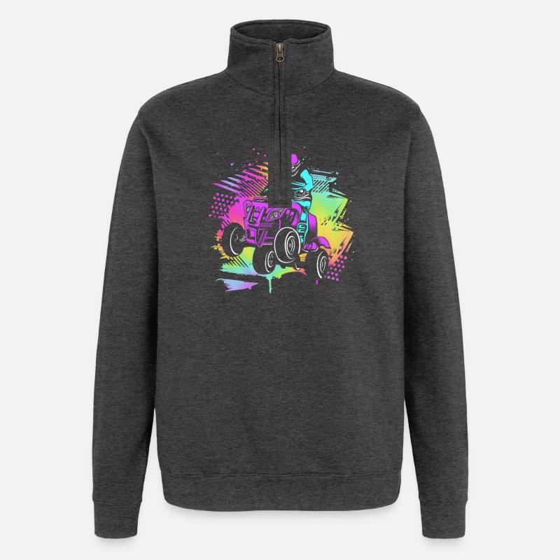 Quad - Quarter-Zip-Sweatshirt - Anthrazit