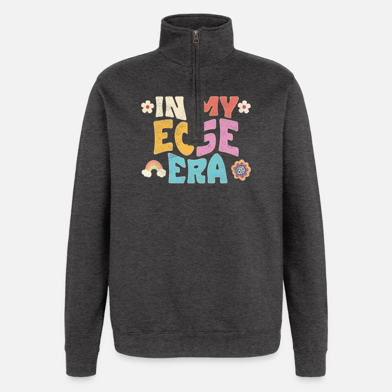 À mon époque ECSE - Sweat à zip 1/4 - charbon