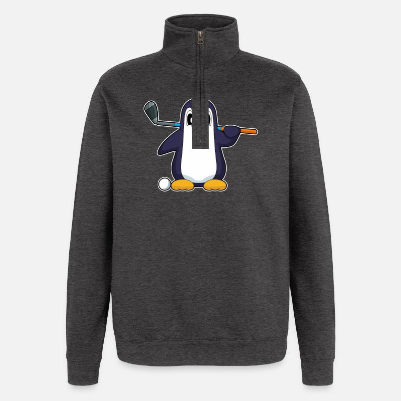 Pinguin Golf Golfschläger - Quarter-Zip-Sweatshirt - Anthrazit