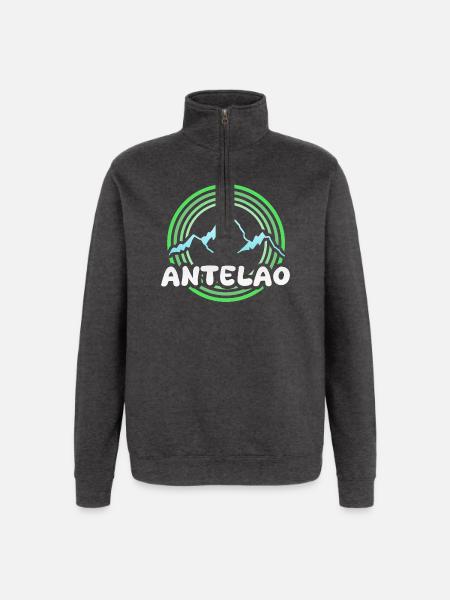 Antelao - Sweat à zip 1/4 - charbon