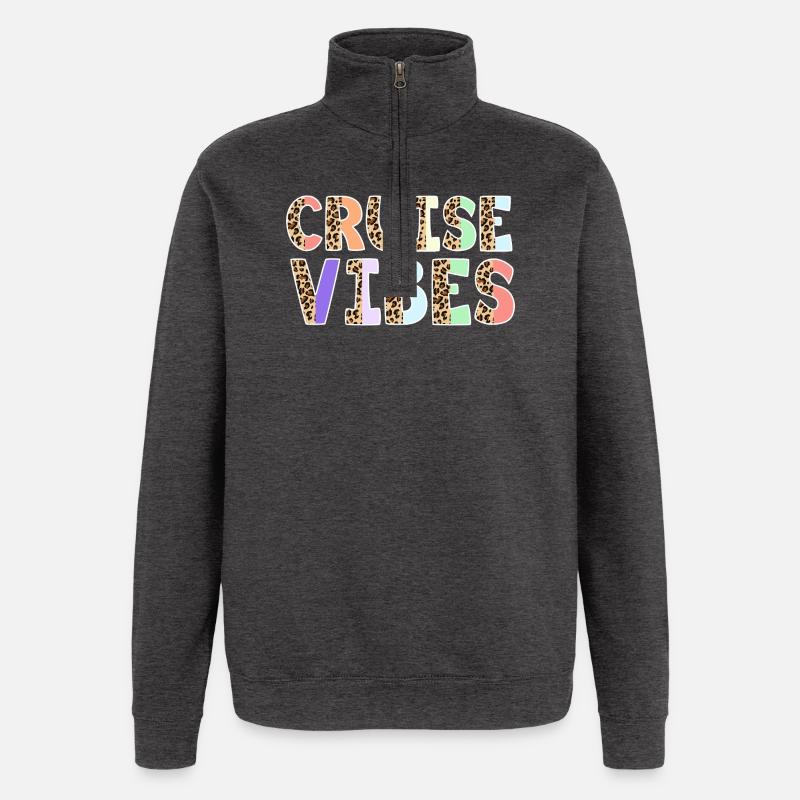 Croisière en bateau de croisière - Sweat à zip 1/4 - charbon