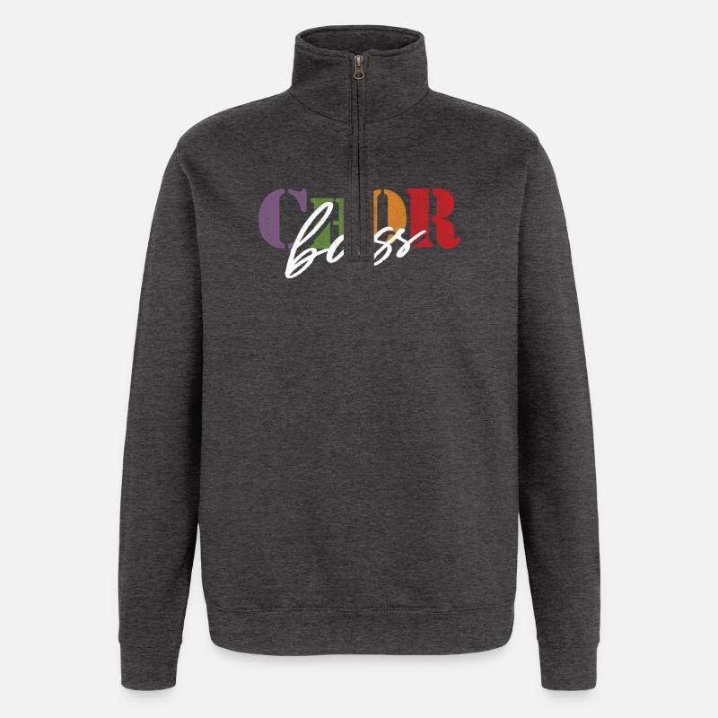 Basse de chœur - Sweat à zip 1/4 - charbon