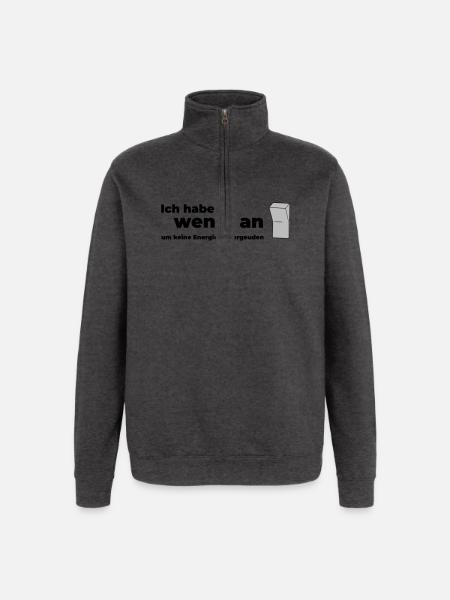 WENIG AN - Quarter-Zip-Sweatshirt - Anthrazit